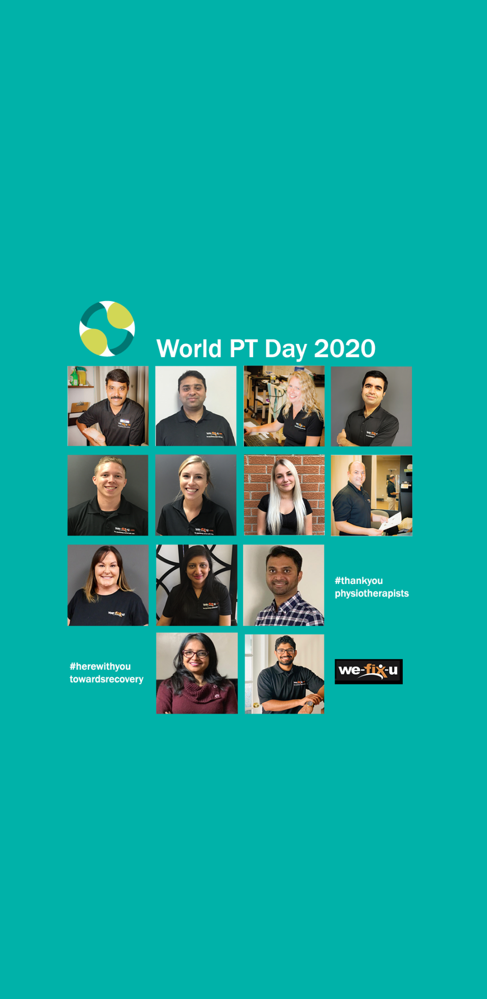 World PT Day Thank You Physiotherapists WeFixU Physiotherapy and