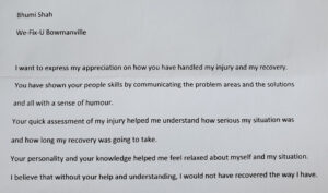 patient thank you note