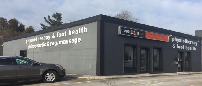 Wefixu Cobourg Office Exterior with windows and signs and parked car