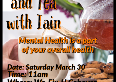 poster of a teapot outlining presentation details