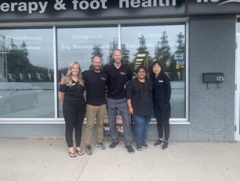 Wefixu Port Hope Physiotherapists and staff group photo infront of the clinic